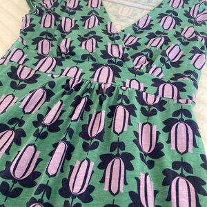Boden Green and Pink Patterned Dress